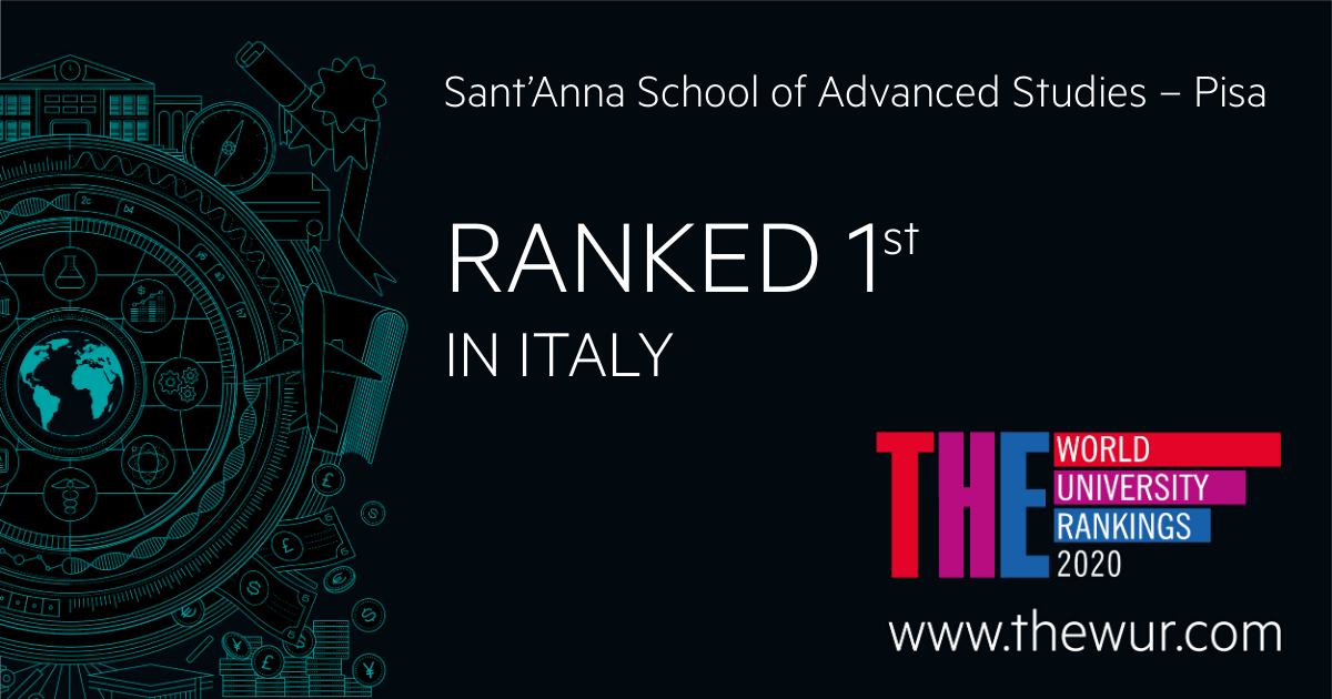 THE times higher education (the) WORLD UNIVERSITY RANKINGS: SANT'ANNA  school and SCUOLA NORMALE have been ranked IN THE THE WORLD'S TOP 200 and  first in italy. the COMMENTs by rector NUTI and