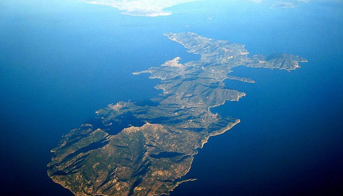 Isola d'Elba dal cielo
